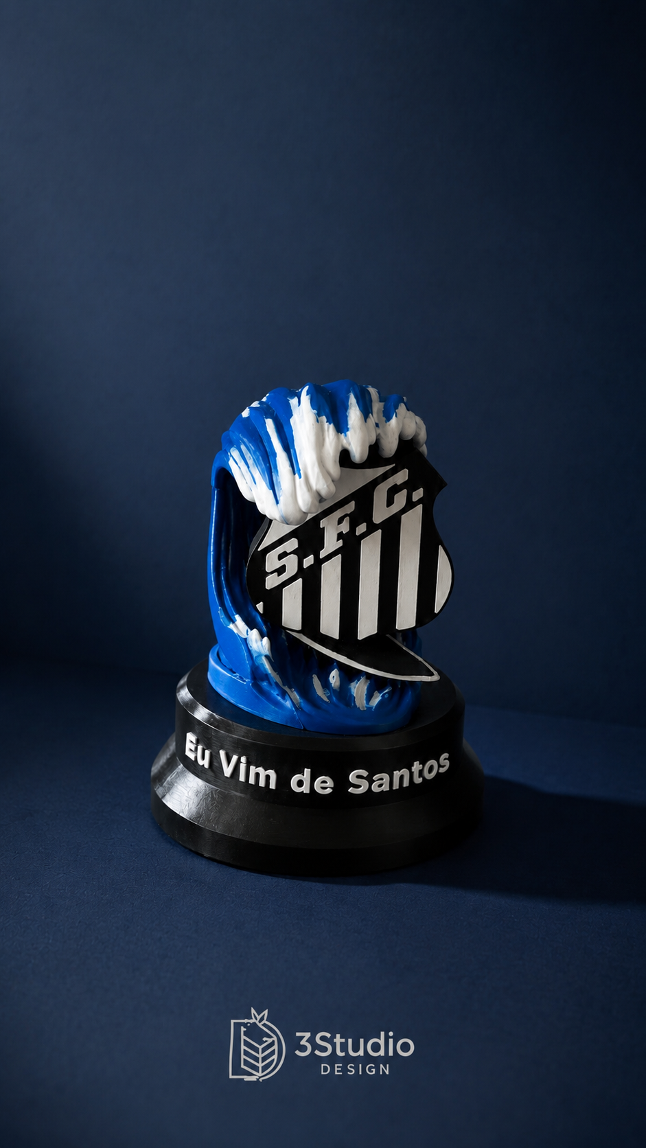 Troféu escultórico do Santos Futebol Clube desenvolvido pelo 3stuDio